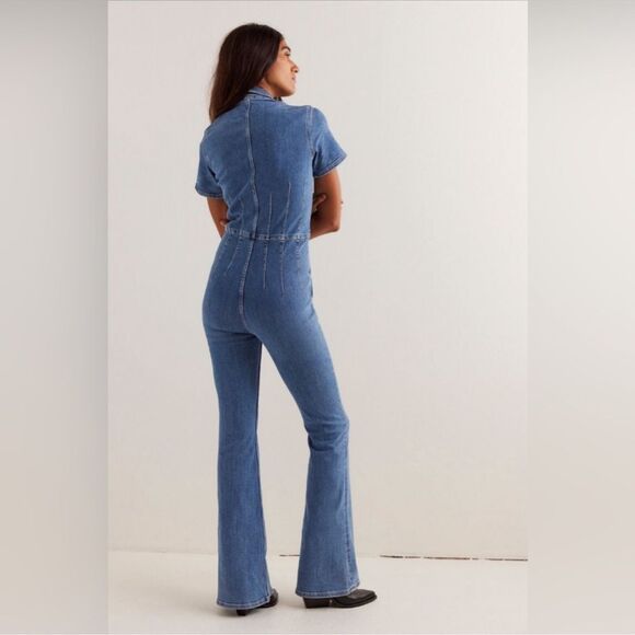 Free People We The Free Jayde Flare Jumpsuit NWT SMALL - Picture 7 of 10